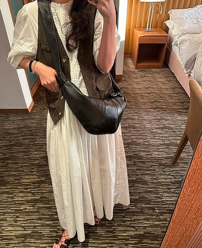 Heavily Pleated Loose-Fit Dress