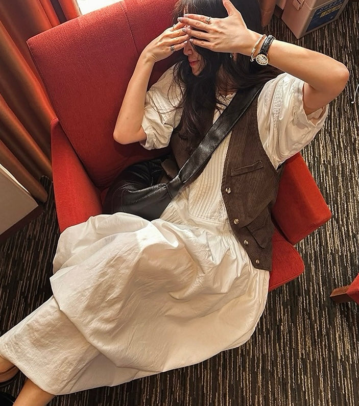 Heavily Pleated Loose-Fit Dress