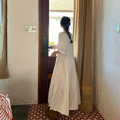 Heavily Pleated Loose-Fit Dress