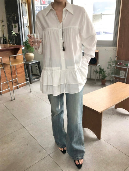 ダブルフリルブラウス