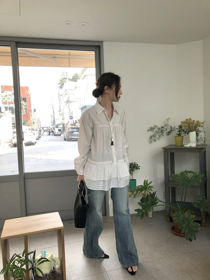 ダブルフリルブラウス