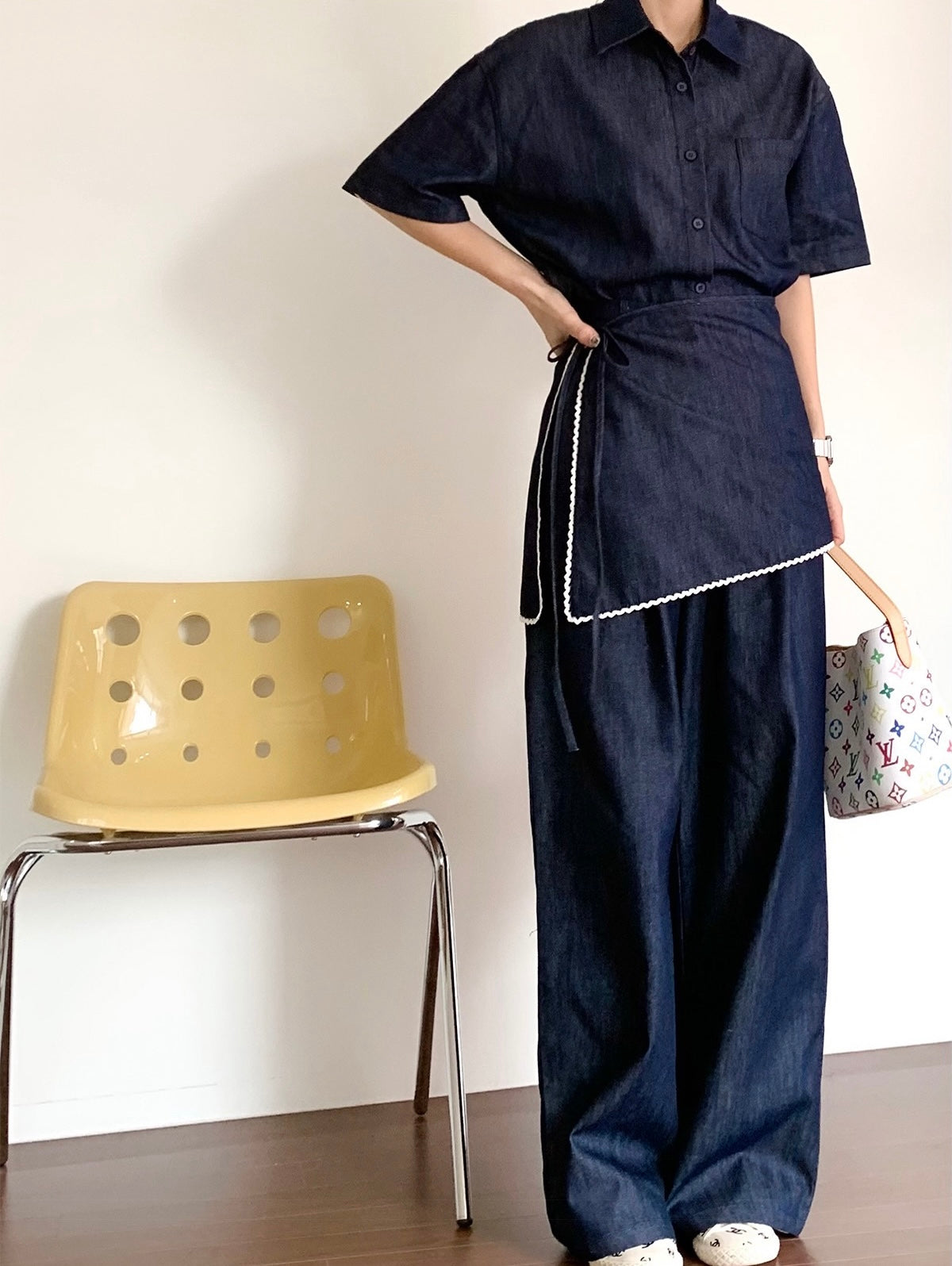 復古牛仔屁簾set