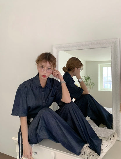 復古牛仔屁簾set