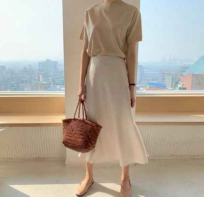 ハイウエスト万能フレアスカート