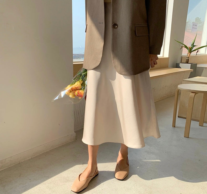 ハイウエスト万能フレアスカート