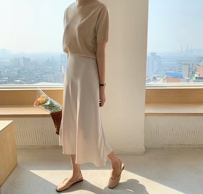 ハイウエスト万能フレアスカート