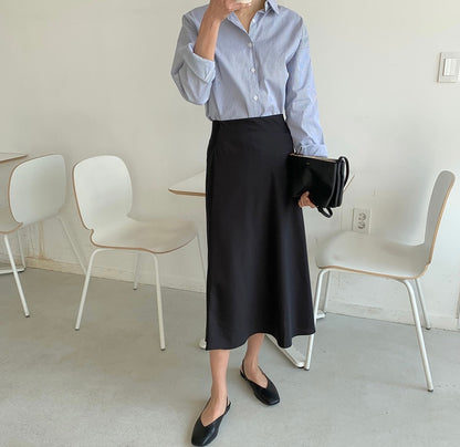 ハイウエスト万能フレアスカート