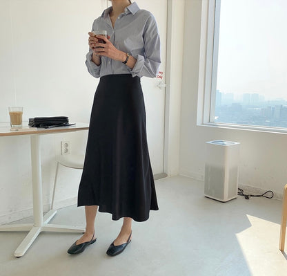 ハイウエスト万能フレアスカート