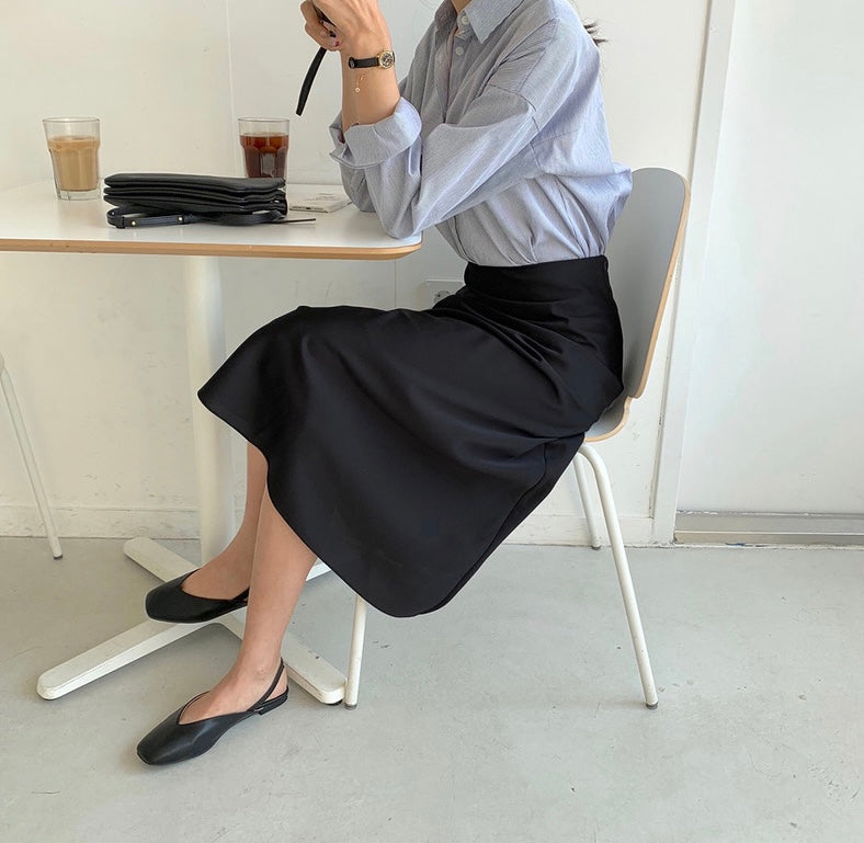 ハイウエスト万能フレアスカート