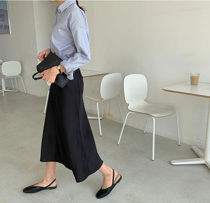 ハイウエスト万能フレアスカート