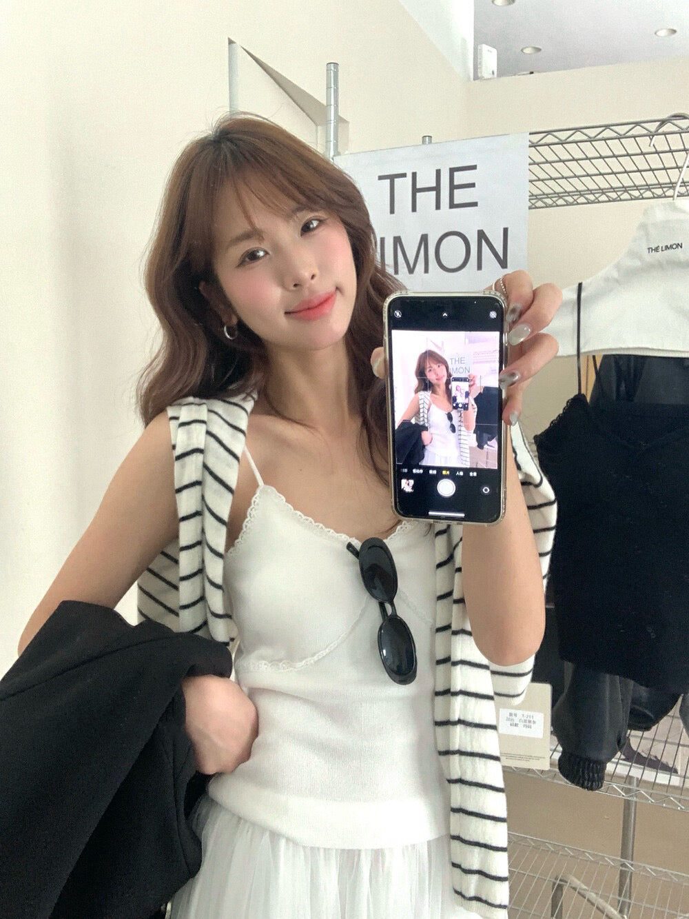 修身蕾絲連pad背心