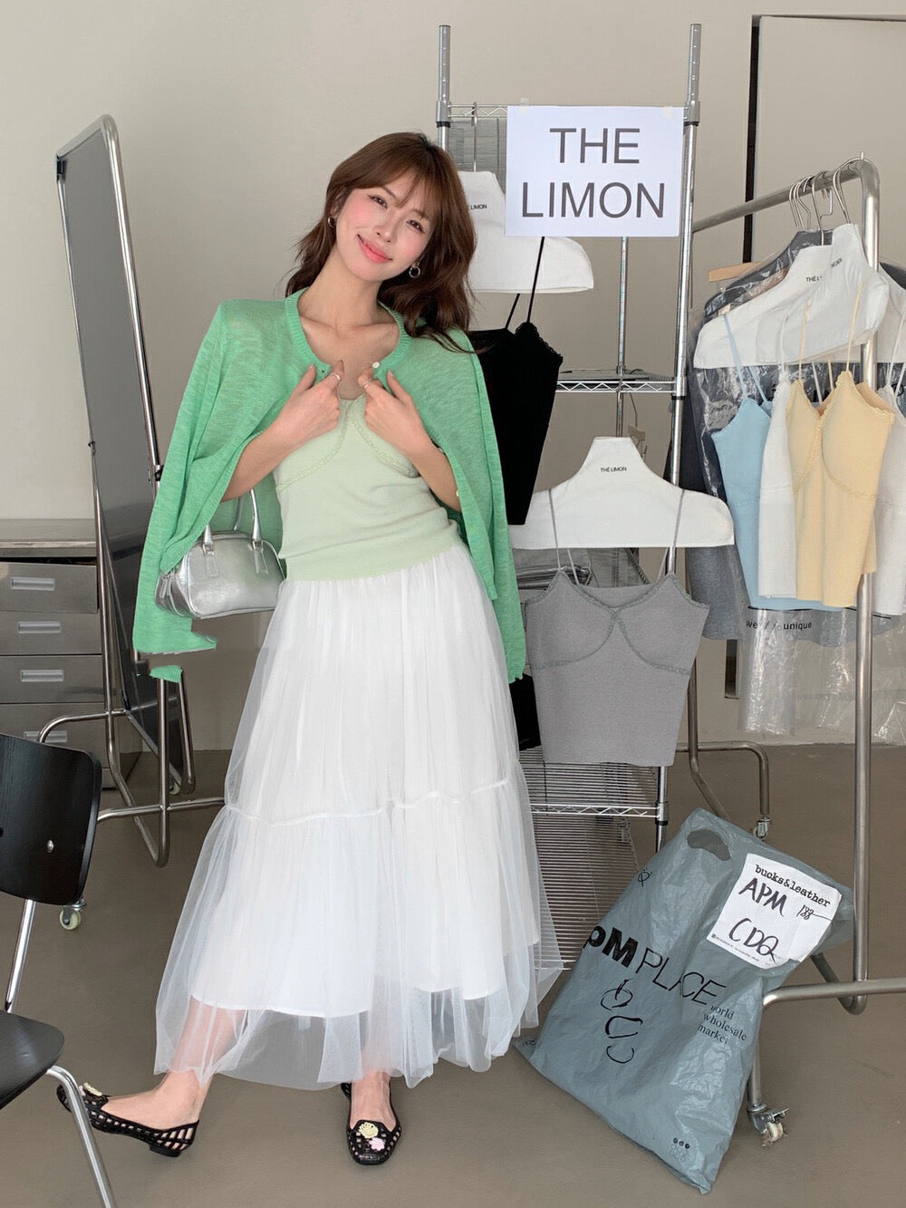 修身蕾絲連pad背心