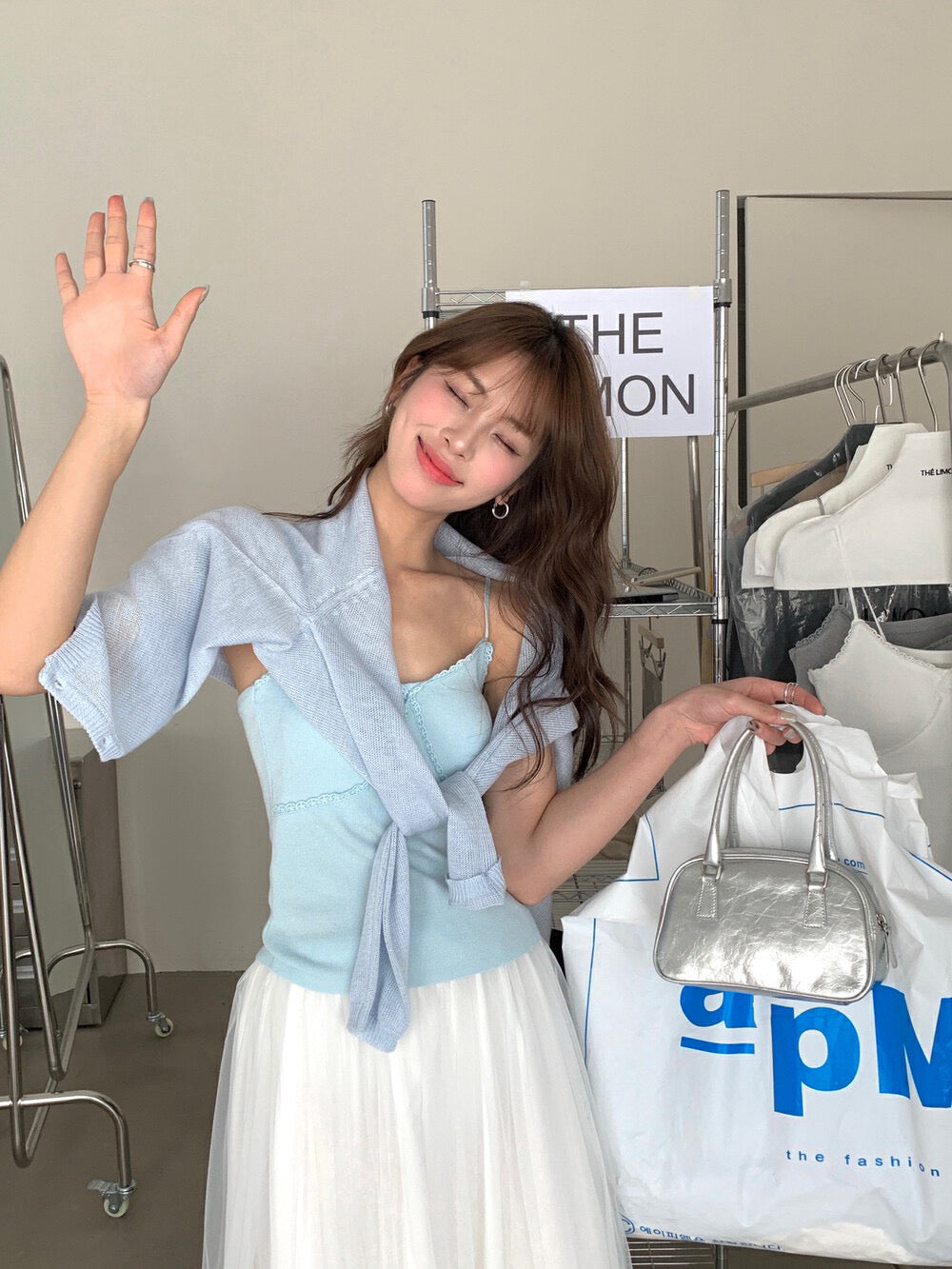 修身蕾絲連pad背心