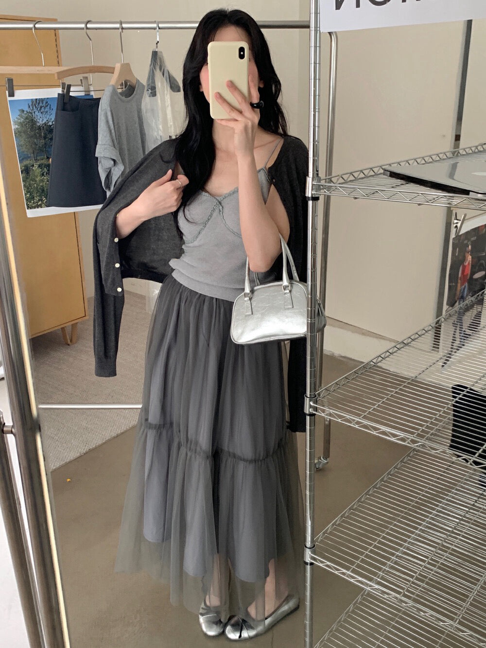 修身蕾絲連pad背心