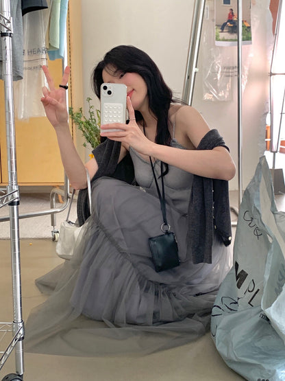 ハイウエストチュールスカート