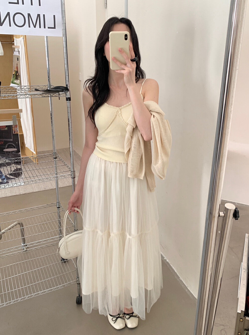 ハイウエストチュールスカート