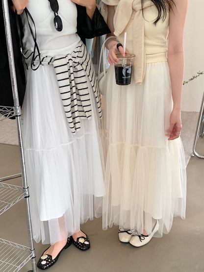 ハイウエストチュールスカート