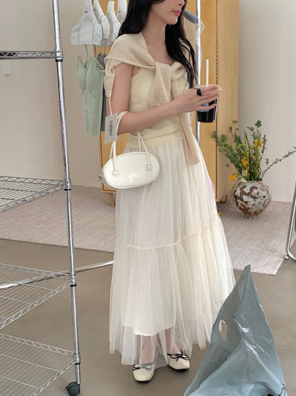 ハイウエストチュールスカート