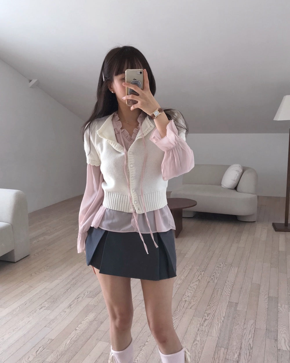 Chiffon Tie-Neck Blouse