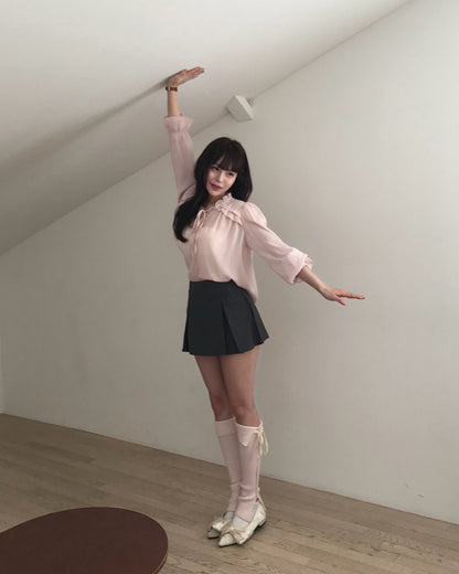 Chiffon Tie-Neck Blouse