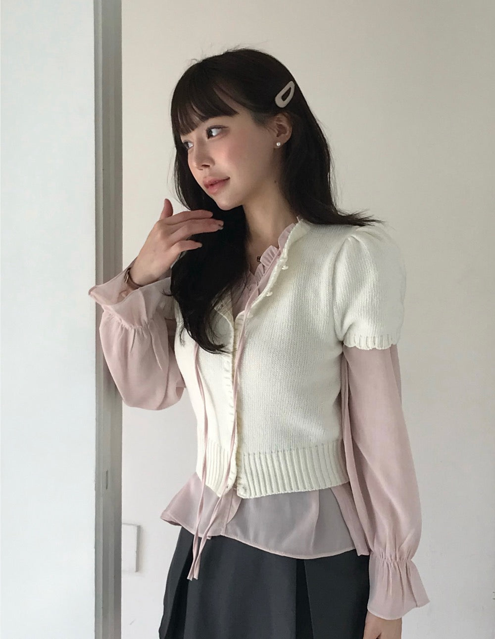 Chiffon Tie-Neck Blouse