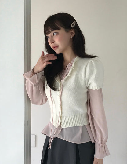 Chiffon Tie-Neck Blouse