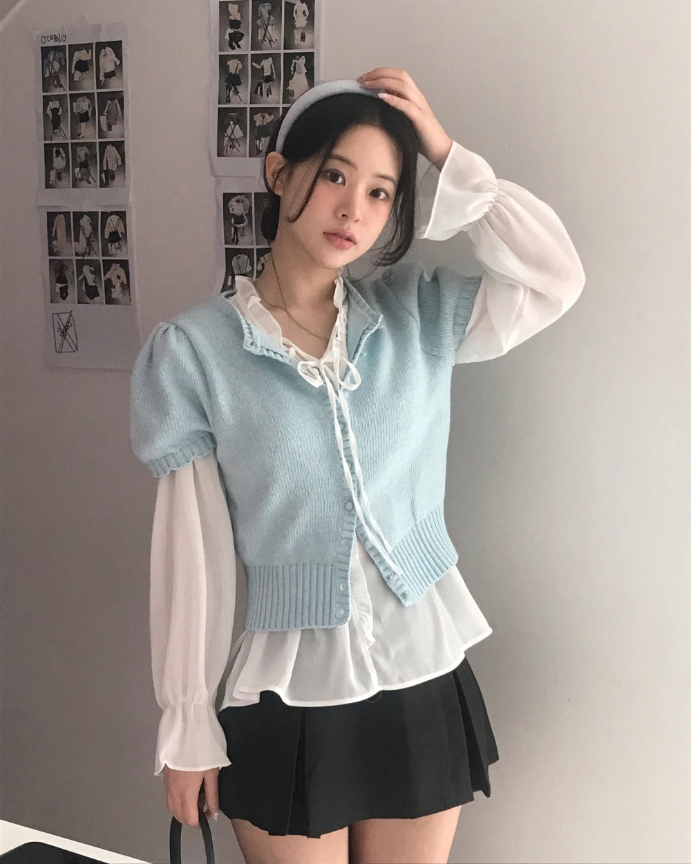 Chiffon Tie-Neck Blouse