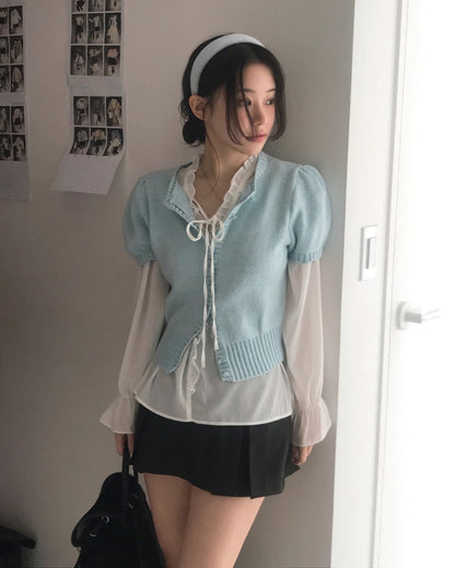 Chiffon Tie-Neck Blouse