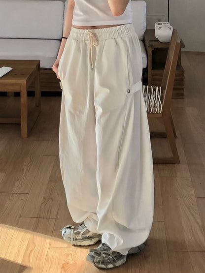 Utility Wide-Leg Casual Pants