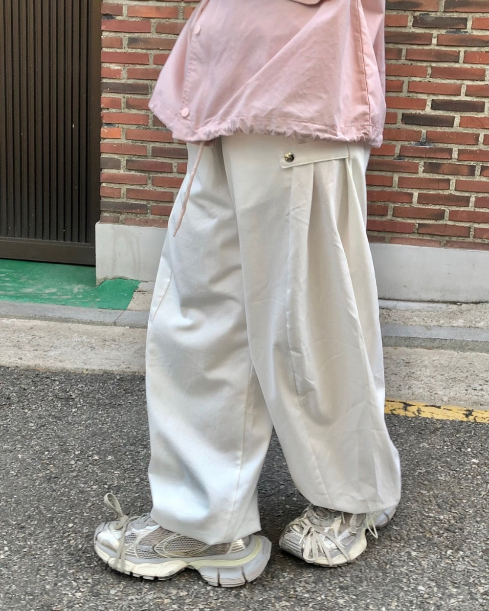 Utility Wide-Leg Casual Pants