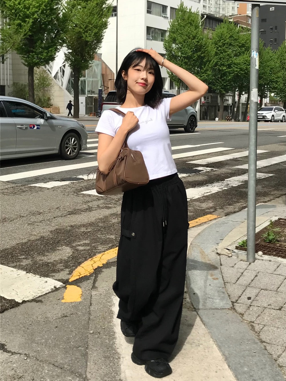 Utility Wide-Leg Casual Pants