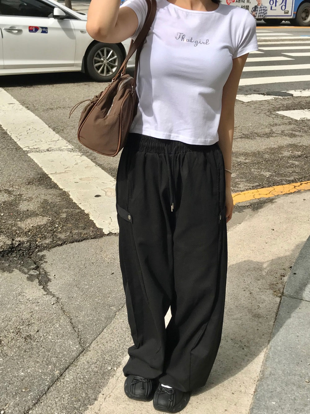 Utility Wide-Leg Casual Pants