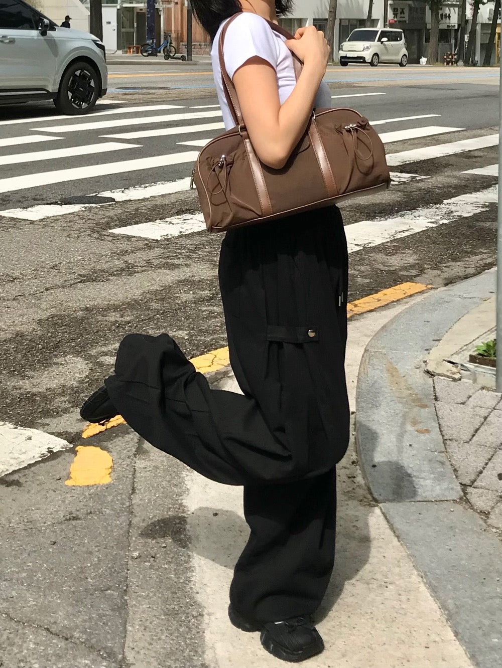 Utility Wide-Leg Casual Pants