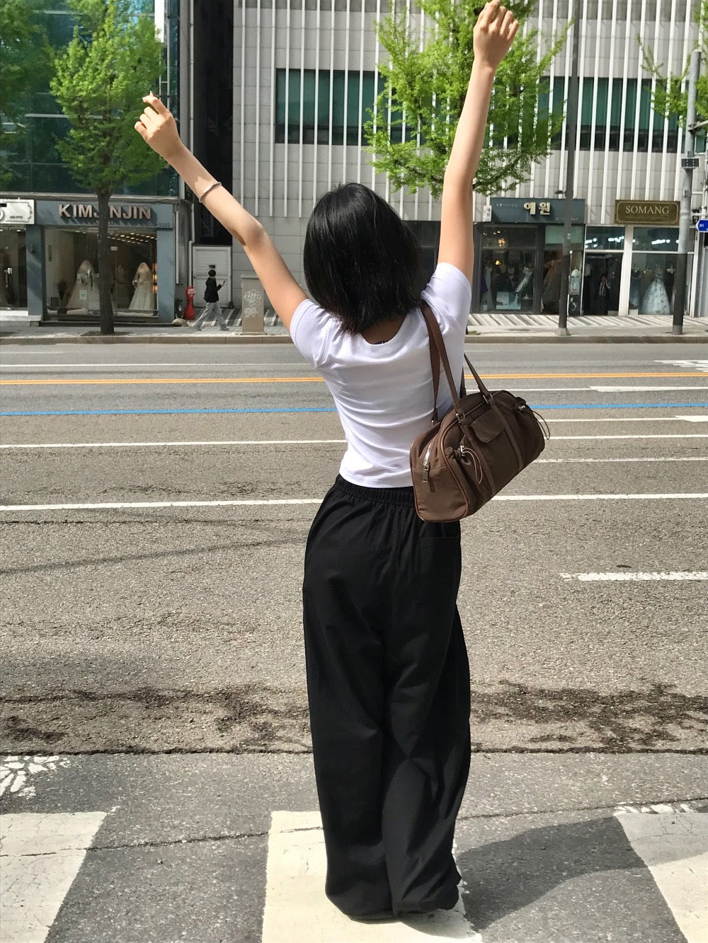 Utility Wide-Leg Casual Pants