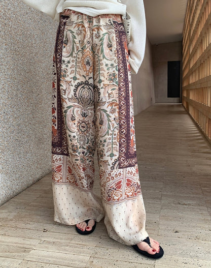 Romantic Vacation Style Wide-Leg Casual Pants