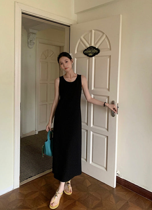 簡約氣質針織背心連身裙