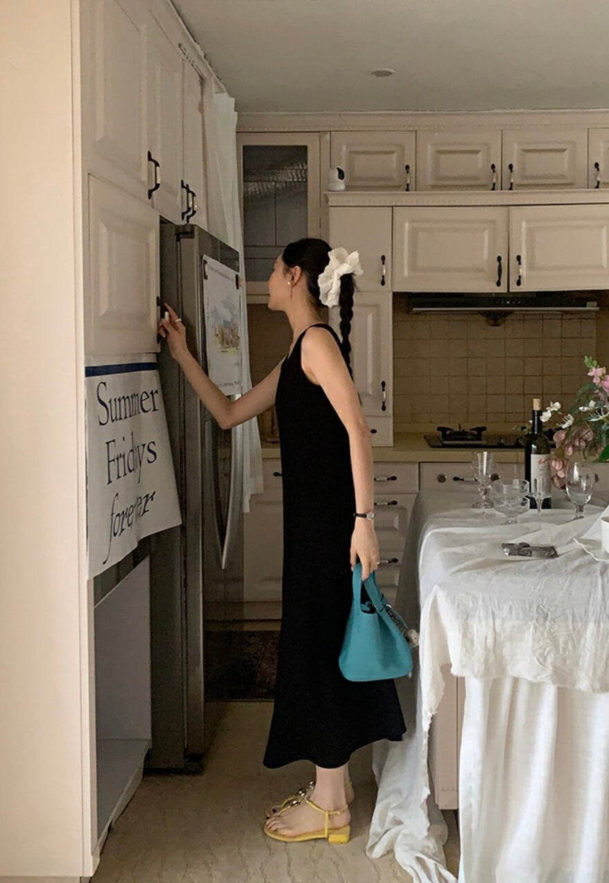 簡約氣質針織背心連身裙