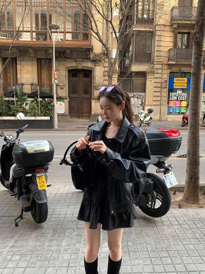 V領針織top+半身裙set