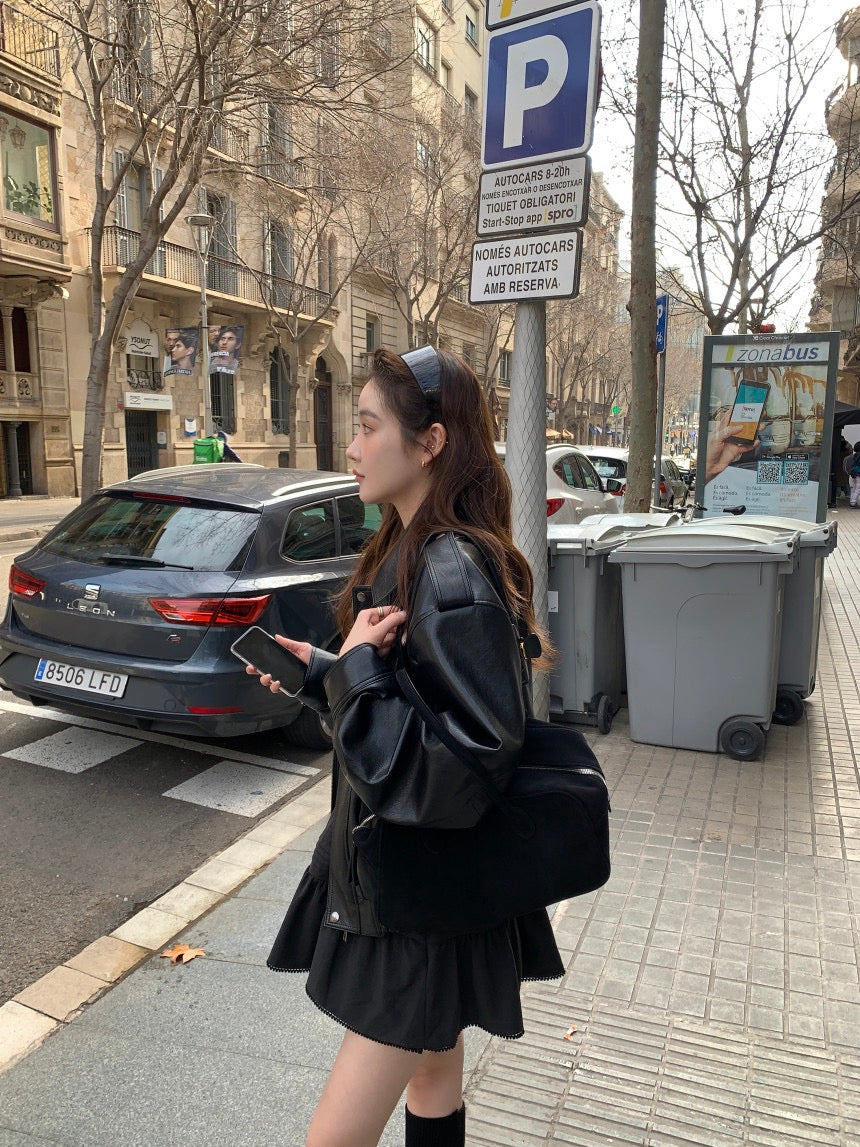 V領針織top+半身裙set