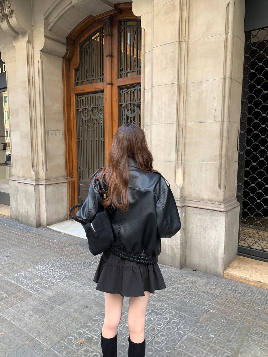 V領針織top+半身裙set