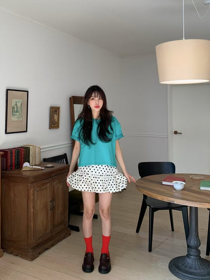 甜美波點蓬蓬半裙