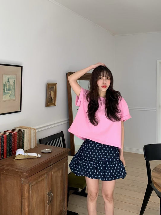 甜美波點蓬蓬半裙