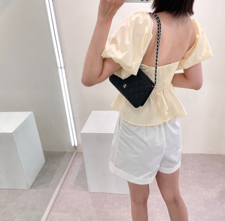 French Off-the-Shoulder Bustier Blouse