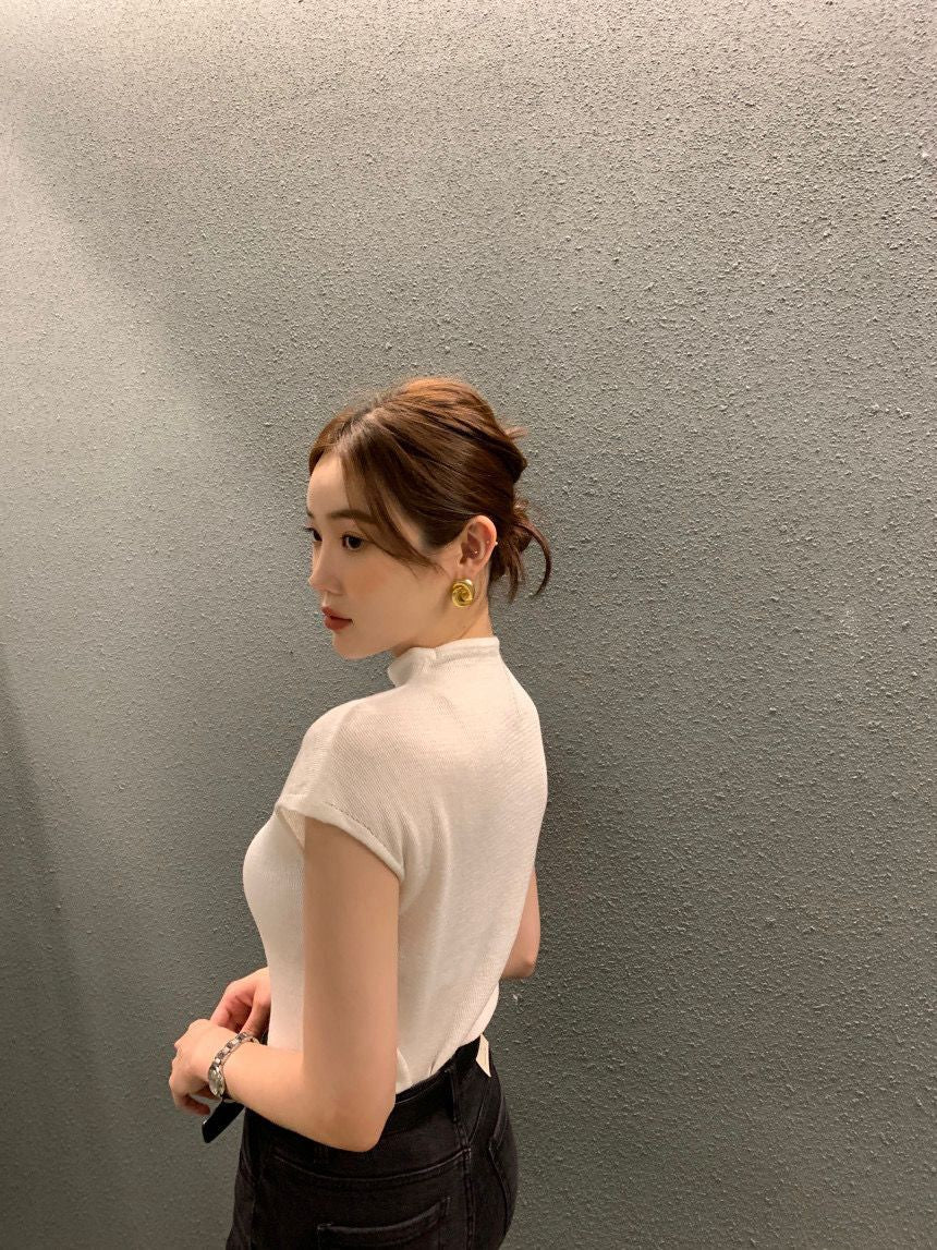 立領顯瘦針織top