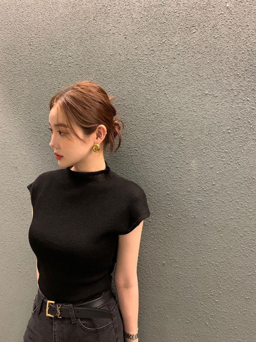 立領顯瘦針織top