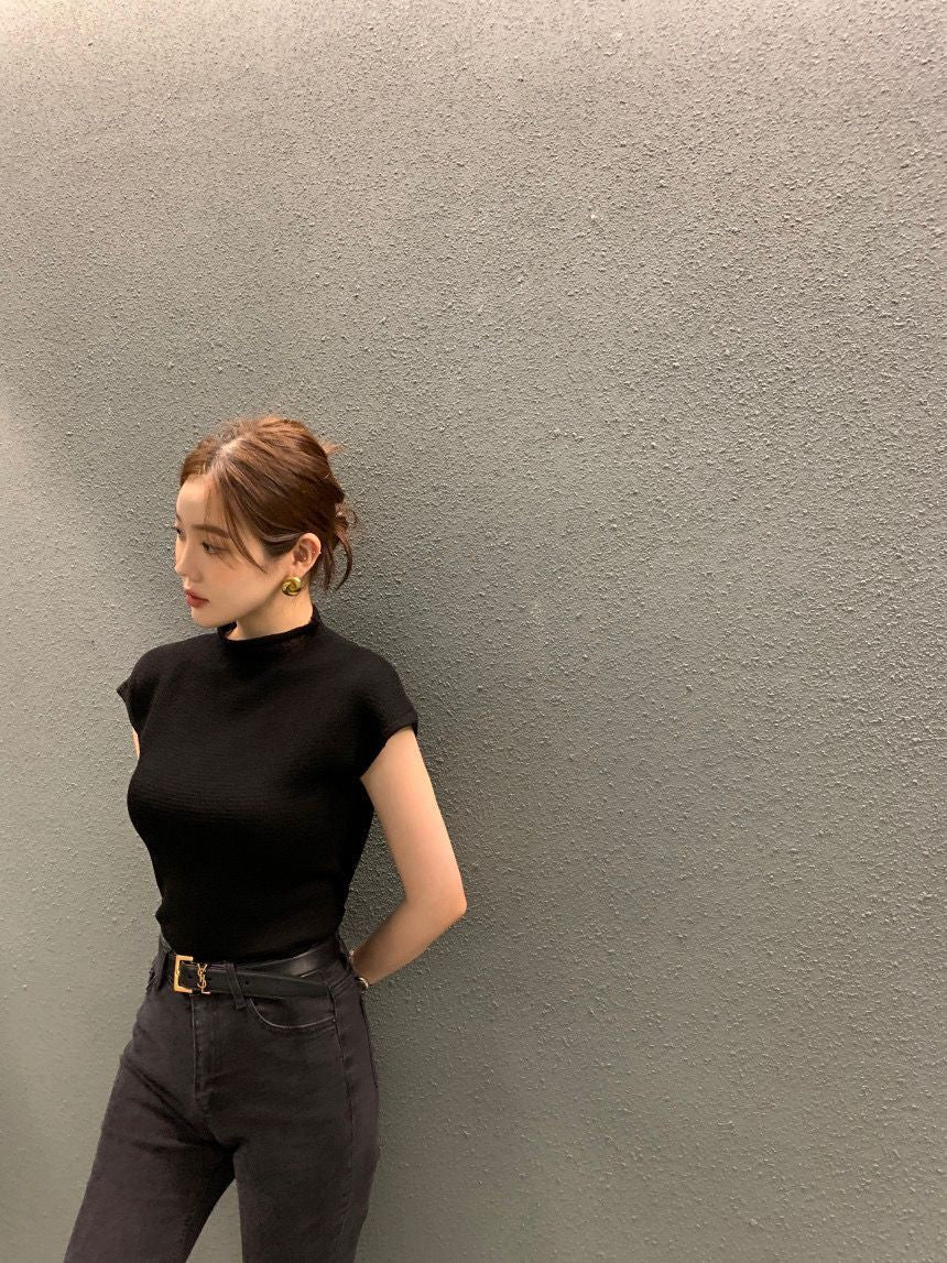 立領顯瘦針織top