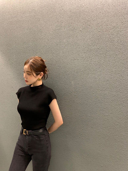 立領顯瘦針織top