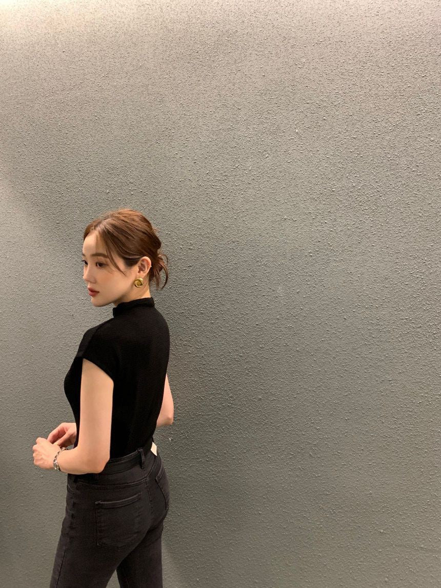 立領顯瘦針織top