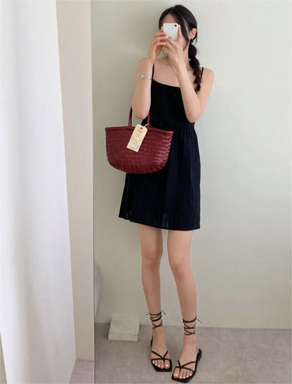 バックオープンビスチェキャミソールドレス