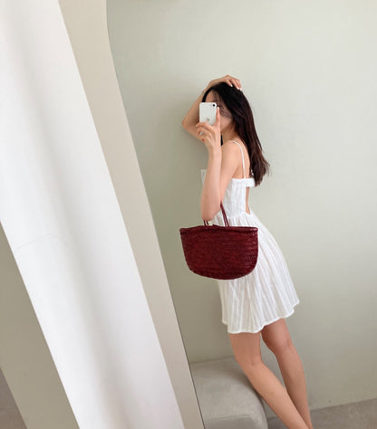 バックオープンビスチェキャミソールドレス